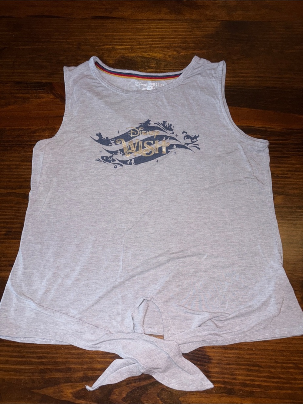 Disney Cruise line Sleeveless Tie t-shirt